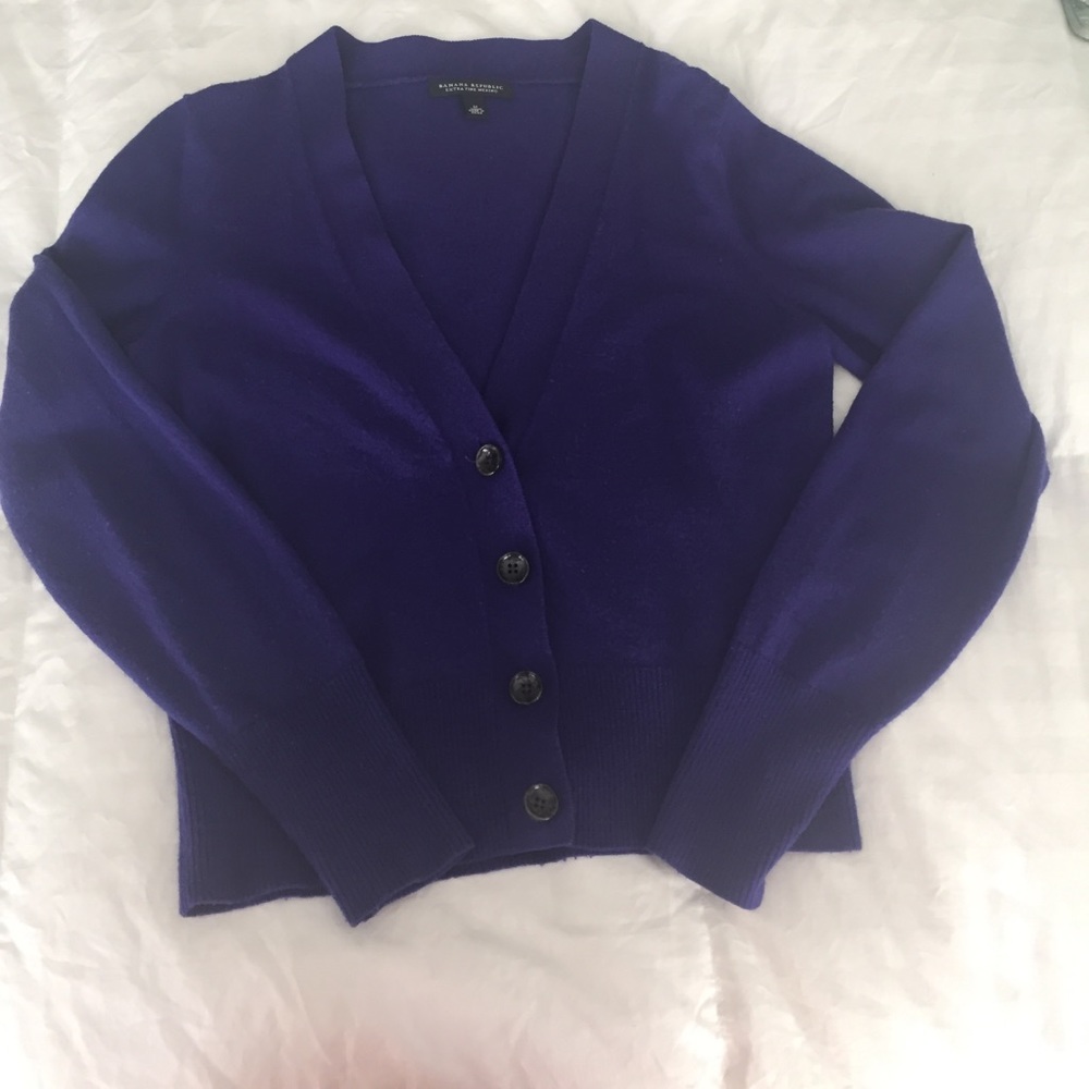 Banana Republic purple cardigan Medium